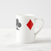 Spielkarte-Anzüge Porzellantasse (Rechts)