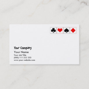 Spielkarte-Anzüge Visitenkarte