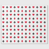 Spielkarte-Anzugs-Muster Geschenkpapier (Flach)