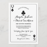 Spielkarte-As-Schwarzes Hochzeits-König-Queen