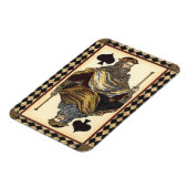 Spielkarte des Königs der Spades durch das Vision  Magnet (Linke Seite)