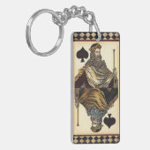 Spielkarte des Königs der Spades durch das Vision  Schlüsselanhänger (Vorderseite links)