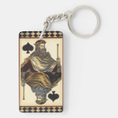 Spielkarte des Königs der Spades durch das Vision  Schlüsselanhänger (Rückseite)