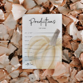 Spielkarte für Autumn Baby Shower Predictions Einladung