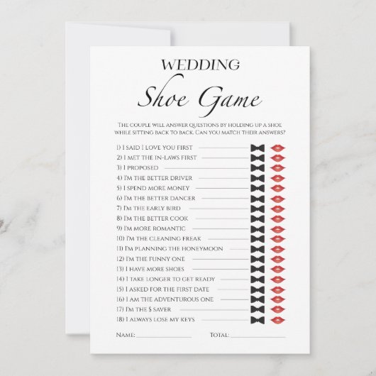 Spielkarte für das Minimalistische Brautparty der Einladung (Vorderseite)