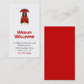 Spielkarte für das Red Space Ship Telefonnummerkarte (Vorne/Hinten)