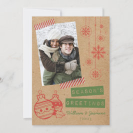 Spielkarte für den Spaß auf der Pappe Feiertagskarte