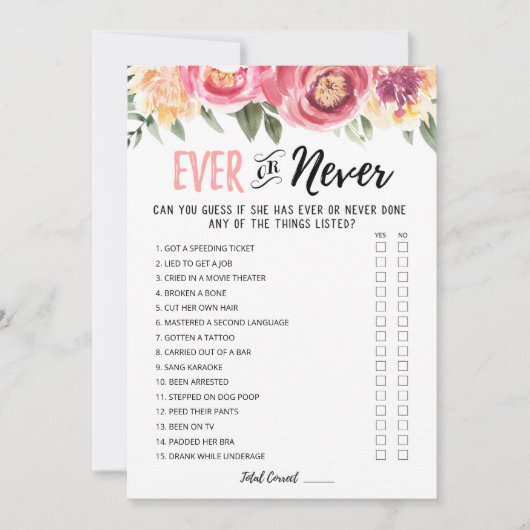 Spielkarte für jedes oder nie bearbeitbare Brautpa Einladung (Vorderseite)