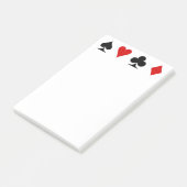 Spielkarte-Kerbe-Auflage Post-it Klebezettel (angewinkelt)