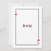 Spielkarte Las Vegas Casino Einladung zur Hochzeit (Rückseite)