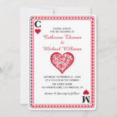 Spielkarte Las Vegas Casino Hochzeit Mit Monogramm Einladung (Vorderseite)