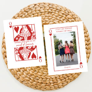 Spielkarte Las Vegas Maid Of Honor Heiratsantrag  Mitteilungskarte