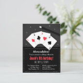 Spielkarte-Magie-Party Einladungen (Stehend Vorderseite)
