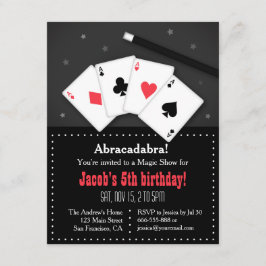 Spielkarte-Magie-Party Einladungen