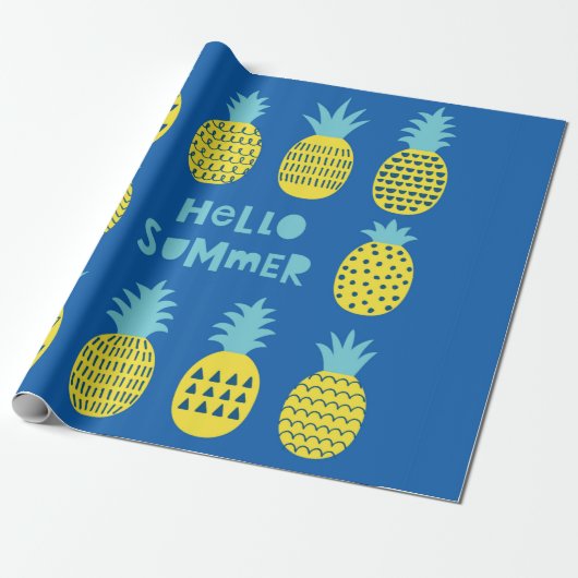 Spielkarte mit Ananas. Geschenkpapier (Ungerollt)