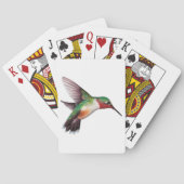 Spielkarte-Plattform mit einem Kolibri Spielkarten (Rückseite)