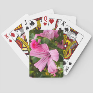 Spielkarte rosa Blume