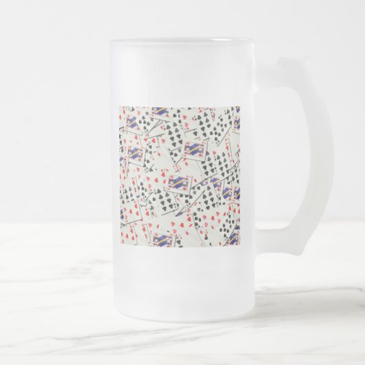 Spielkarte-Tasse Mattglas Bierglas (Rechts)