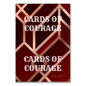 Spielkarte Tischnummer (Vorderseite)