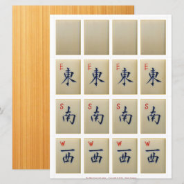 Spielkarten (2) - Weißer Drache, Winde: E-S-W Einladung