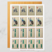 Spielkarten (3) - Nordwind, Bambus 1-3 Einladung (Vorne/Hinten)