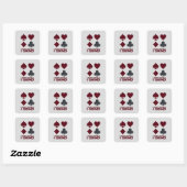 "Spielkarten-Aufkleber-Set – ♠ ♥ ♦ ♣" Quadratischer Aufkleber (Blatt)