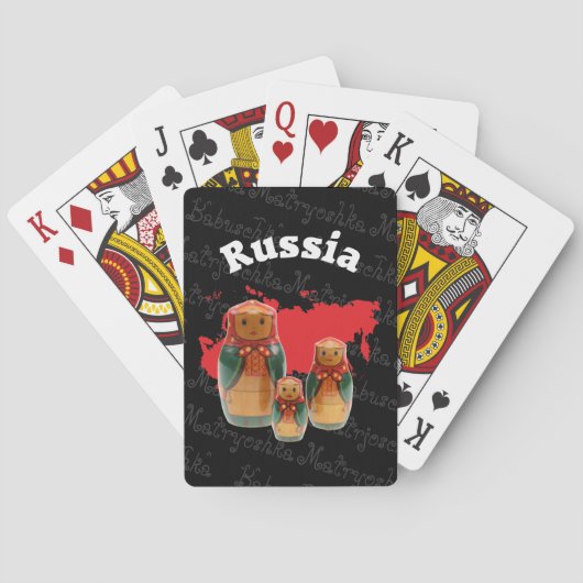 Spielkarten Babuschka Matrjoschka Matryoshka (Rückseite)