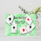 Spielkarten Bachelor Party Einladung (Stehend Vorderseite)