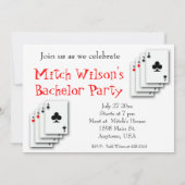 Spielkarten Bachelor Party Einladung (Rückseite)