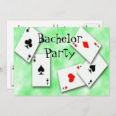 Spielkarten Bachelor Party Einladung (Vorne/Hinten)