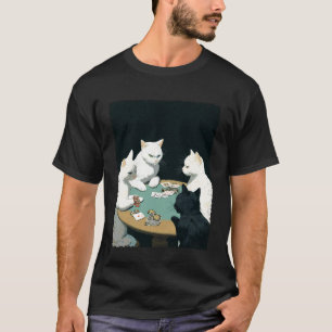 Spielkarten Casino Glücksspiel Katzen beim Pokern T-Shirt