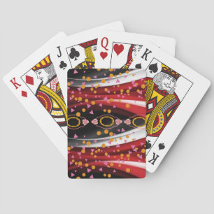 Spielkarten-Deck Abstrakt Rot Weiß Schwarz Spielkarten