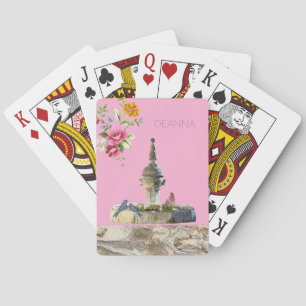 Spielkarten-Deck Blumenvogelbrunnen Spielkarten