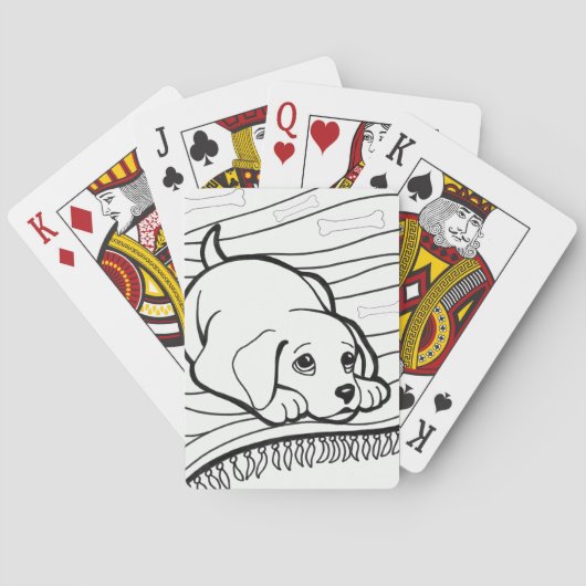Spielkarten Deck Färbung Hund (Rückseite)