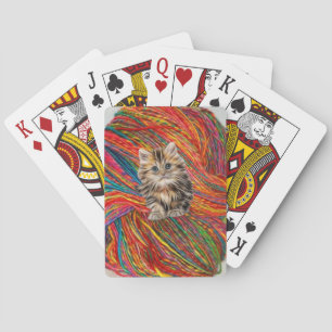 Spielkarten Deck Kätzchen Garn