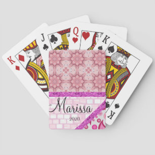 Spielkarten Deck Rosa Ziegelstein