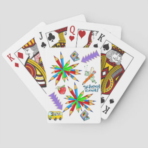 Spielkarten-Deck Zurück zur Schule ist cool Spielkarten