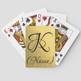 Spielkarten der Goldinitialen-|