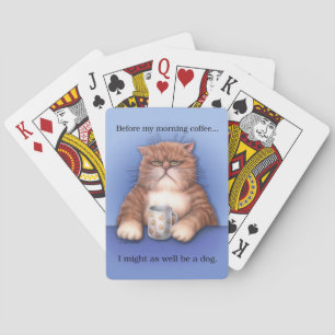 Spielkarten der Kaffee-Katze