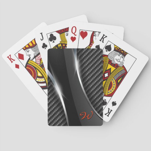 Spielkarten der Kohlenstoff-Faser-3 (Rückseite)
