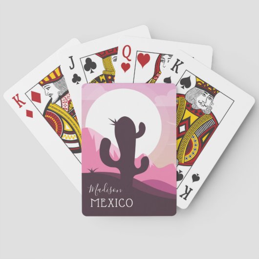 Spielkarten des Kaktus-Wüsten-individuellen Namens (Rückseite)