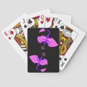 Spielkarten des lila Drachemonogramms (Rückseite)