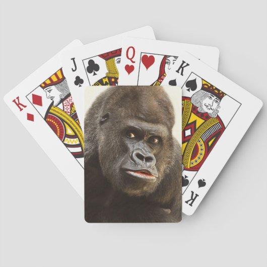 Spielkarten des lustigen Gorillas (Rückseite)