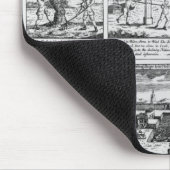 Spielkarten, die "Blasen" Risiken verspotten Mousepad (Ecke)