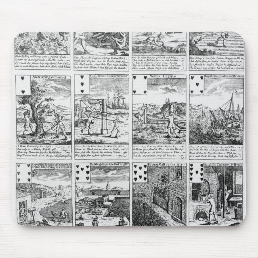 Spielkarten, die "Blasen" Risiken verspotten Mousepad (Vorne)