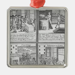 Spielkarten, die gegenwärtiges kommerzielles silbernes ornament