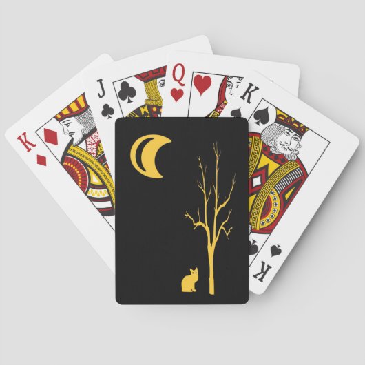 Spielkarten für Baum, Katze und Mond (Rückseite)