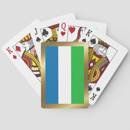 Spielkarten für die Flagge Sierra Leones (Rückseite)