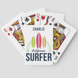 Spielkarten individueller Nameu. StandortSurfer