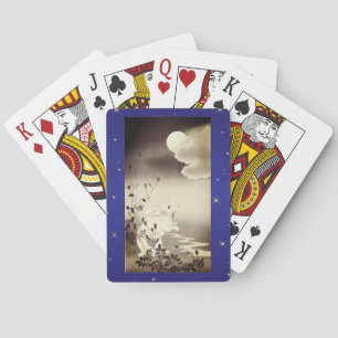 SPIELKARTEN JAPANISCHER RABBIT UND Mond